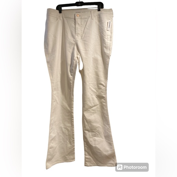 Old Navy White Mid Ride Flare Leg Jeans - Picture 1 of 2